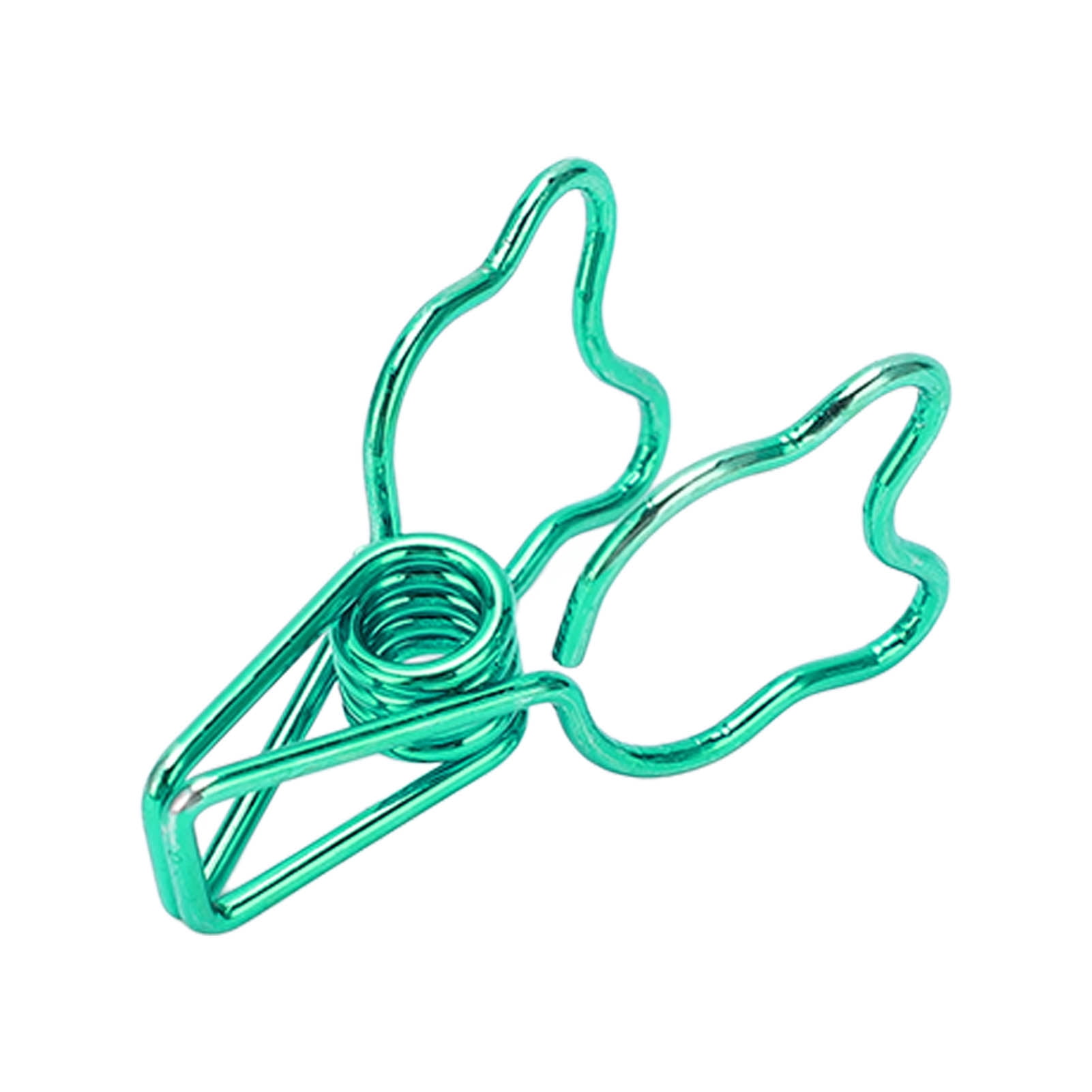 Gegong 100Pcs Binder Clips, Small Binder Clips Multipurpose Innovative Little Bear Shape Strong Clamping Force Paper Clamp for Home Office (Green)