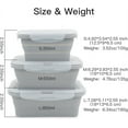 thumbnail image 4 of Collapsible Silicone Lunch Bento Box, Portable Food Storage Container Outdoor Picnic Box Space Saving, Microwave, Dishwasher and Freezer Safe, 3 Pcs Set (Grey), 4 of 7