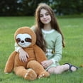 thumbnail image 4 of Muiteiur Sloth Stuffed Animal 39" Weighted Sloth Plush Toy, 4 of 9