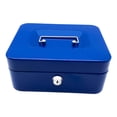 thumbnail image 4 of Cash Box with Key Lock Holder Money Saving Box Money Storage Box Lockable Box Blue, 4 of 9
