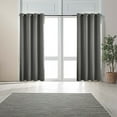 thumbnail image 5 of Solid Color Blackout Curtains, Room Darkening Thermal Insulation Curtain Grommet Panels for: Bedroom/Living Room, Energy Saving, Darkening, Noise Reduction, Set of 2, 5 of 6