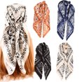 thumbnail image 1 of 4 pañuelos de satén de 35,4 pulgadas con sensación de seda, pañuelos bohemios para la cabeza para mujeres y niñas, 1 of 6