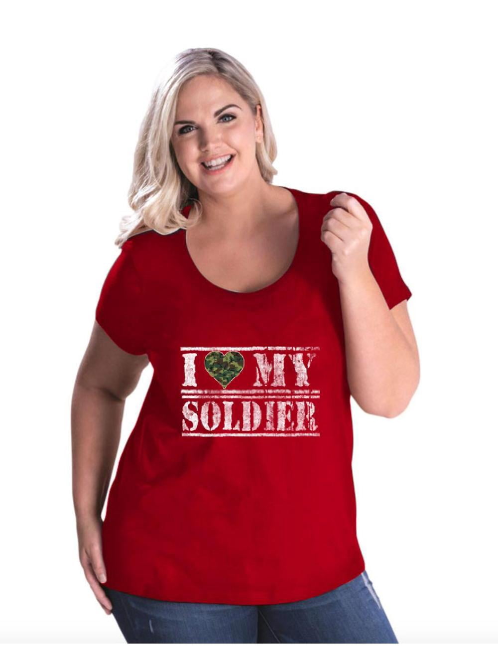 Size I Love My Soldier Curvy T-Shirt 