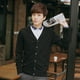 thumbnail image 5 of Suéter de punto de primavera y otoño para hombre, cárdigan fino, color sólido, chaqueta de punto de algodón con cuello en V para hombre joven, 5 of 6