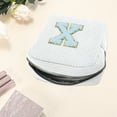 thumbnail image 3 of Unique Bargains 1 Pc Letter x Pattern Makeup Bag for Travel White Corduroy, 3 of 6
