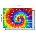 thumbnail image 5 of Colorful Tie Dye Pattern Summer Placemats Table Placemats Set Of 6-Linen Kitchen Washable Placemats Table Mats 11.8"x17.7" Non-Slip Heat Resistant, 5 of 5