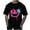 Black, variant on Yuanlook Men's Graffiti Splatter Demon Smile Print Pullover Tee, Wrinkle Resistant Smooth Lightweight Short Sleeve Punk Street Blouse S-5XL
