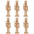 thumbnail image 3 of 6Pcs 12cm Blank Wooden Nutcracker DIY Christmas Soldier Figurines (Random Style), 3 of 4