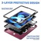 thumbnail image 2 of Funda de TPU + PC a prueba de golpes para tableta con soporte, ranura para bolígrafo y correa para el hombro para iPad Air 2022/2020 de 10.9" (rosa y rojo), 2 of 5