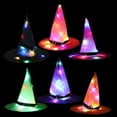 thumbnail image 2 of Halloween Decorations Witch Hat Outdoor Hanging Lighted Glowing Witch Hat Decorations Halloween Led Glowing String Battery Operated Halloween Decor for Outdoor, 2 of 8