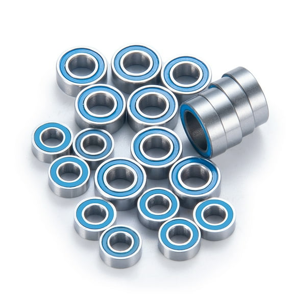 20Pcs Steel Wheel Hubs Axle Sealed Complete Bearing Kit for Kyosho Double Dare USA-1 1/8 RC Car Monster Truck Model Part