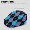 thumbnail image 4 of CHAQLIN Argyle Check Men Flat Newsboy Cap with Long-Lasting, Soft Lightweight Polyester Fabric for Driving and Summer Outdoor Activities, 4 of 4