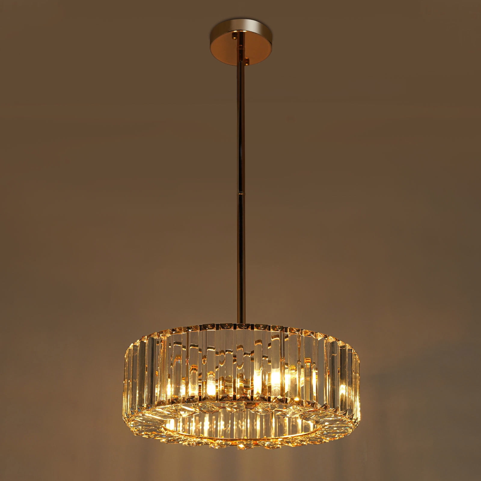 Modern Crystal Chandelier, Ceiling Light Fixtures, Pendant Lighting for Dining Room Living Room (Not Included Bulbs)