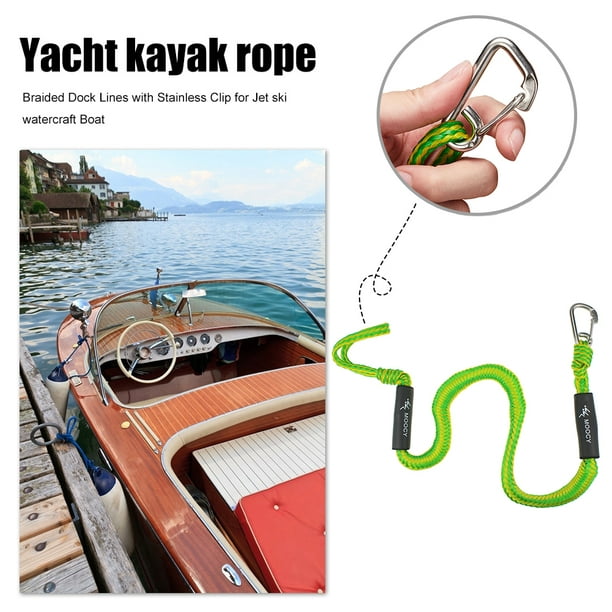 Yocowu Marine Mooring Rope Boat Bungee Anchor Dock Line Bungee Cord Kayak  Accessories 