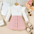 thumbnail image 3 of Fozruso Girls Dresses for School Elegant Girls Two Piece Outfit High Neck Sleeveless Top With Classic Short Skirt For Toddlers And Kids Fashion Wear Sizes 3-4 Years, 3 of 6
