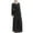 Black, variant on Fesfesfes Long Sleeve Dress Round Neck Belt Dress Women Solid Robe Vintage Elegant Swing Kaftan Party Dress Clothes Sale