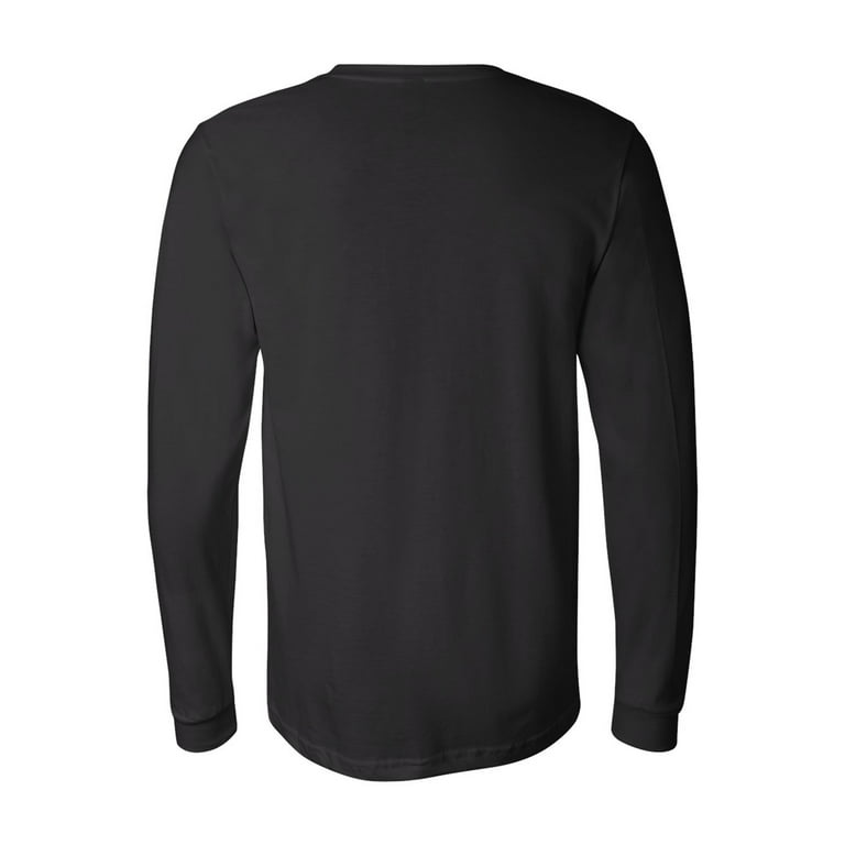 Plain black long sleeve shirt discount