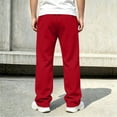 thumbnail image 6 of Mifsaly Kids Boys Sweatpants Straight Leg Uniform Athletic Jogger Pants for Workout Lounge with Pockets Red,7-8 Years, 6 of 7