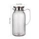 thumbnail image 3 of CaiYueKe 1L Diamond Pattern Pitcher with Stainless Steel Lid and Strainer, High-Temperature Resistant, BPA-Free, Clear Plastic Beverage Jug for Water, Juice, Iced Tea, Bar, Restaurant, Kitchen, 3 of 7