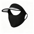 thumbnail image 4 of Women's UPF 50+ Ice Silk Face Mask with Visor Brim, Breathable Mesh Sun Shield for Outdoor Hiking Running Cycling, Lightweight UV Protection Half Face Cover for Sports Black, 4 of 4