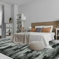 thumbnail image 4 of Wellber Shag Rugs Fluffy Tie-Dyed Area Rug for Bedroom Living Room Carpet Home Decor,6'x9',Black, 4 of 7