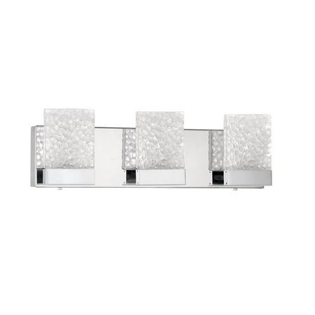 

Kendal Lighting Astron 3-Light-LED Chrome Vanity Light with Glass Shade