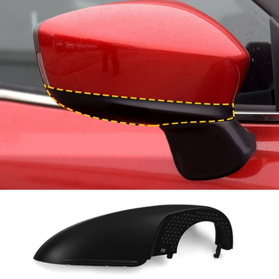 Furulu 1X Right Passenger Side Rear Mirror Base Plate Cover For Mazda 3 Axela 2014-2016