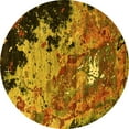 thumbnail image 1 of Ahgly Company Indoor Round Oriental Yellow Industrial Area Rugs, 3' Round, 1 of 4
