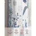 thumbnail image 6 of Ocean Turtles Sheer Curtains 2 Panels Set Blue Yellow Sea Star Shell Coral Sheer Window Curtains Light Filtering Rod Pocket Voile Drapes for Bedroom Living Room 52"X72", 6 of 9