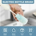 thumbnail image 6 of Keyohome Electric Baby Bottle Brush Set, Baby Bottle Brush Cleaner with Silicone Nipple and Straw Brush,White, 6 of 10