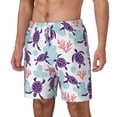 thumbnail image 2 of Balery Ornamental Turtles Mens Swim Trunks Swim Shorts for Men Quick Dry Inseam Beach Shorts with Compression Liner Pocket-XX-Large, 2 of 9