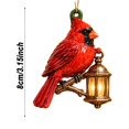 thumbnail image 3 of Cardinal Ornaments for Christmas Tree,Red Cardinals Christmas Decor Bird Christmas Ornaments Crystal Christmas Hanging Ornaments Memorial Decor Bird Watcher Collection Gifts 3.15 Inch, 3 of 7