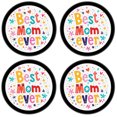 thumbnail image 2 of Silicone Non-Slip Drink Coasters with Removable Printed Absorbent Felt Pad - Set of 4 - Best Mom Ever, 2 of 3