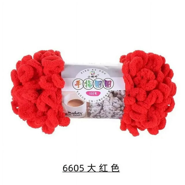 5PCS=500g Puffy Finger Loop Chunky Giant Chenille Yarn Crochet Hand Knitting Soft Rope Polyester Blanket No Needle Hook Freeship