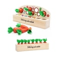 thumbnail image 4 of Juguetes Educativos De Madera Juego De Cosecha De Zanahorias Rompecabezas De Lucha Contra Gusanos Para Niños Pequeños Y Bebés matsuzay FN003466-02, 4 of 6