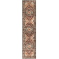 thumbnail image 2 of Washable Runner Rug, 2x8 Non-Slip Boho Vintage Hallway Rug Runner with Rubber Backing, Stain Resistant & Low Pile Faux Wool Distressed Carpet Runner for Bedroom, Kitchen, Laundry, Entrance Rust/Dull, 2 of 5