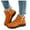 A-Orange, variant on Womens Snow Boots Waterproof Arch Support Winter Ankle Booties Side Zipper Outdoor Slip on Walking Shoes