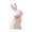 B, variant on Springtime Bunnies Standing Easter Bunny Rabbit Ceramic Figurine Pink Rose 5"