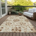 thumbnail image 6 of Addison Rugs Chantille Indoor/Outdoor Traditional Floral Terracotta Washable Rectangle Rug, 5' x 7'6", 6 of 6