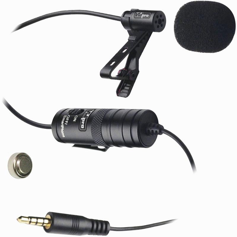 Canon XA20 HD Camcorder External Microphone Vidpro XM-L Wired Lavalier microphone - 20' Audio Cable - Transducer type: Electret Condenser
