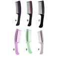 thumbnail image 4 of TureClos Peine de dientes anchos Suministros de salón anti empalmes integrados Resistente al calor Prevención electrostática irrompible Belleza Tinte para el cabello negro y morado TureClos JD730452892, 4 of 5