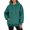 Dark Green, variant on XIAONU Hoodies For Women Solid Color Long Sleeve Drawstring Hoodie Baggy Oversized Pullover Hoodie With Pockets