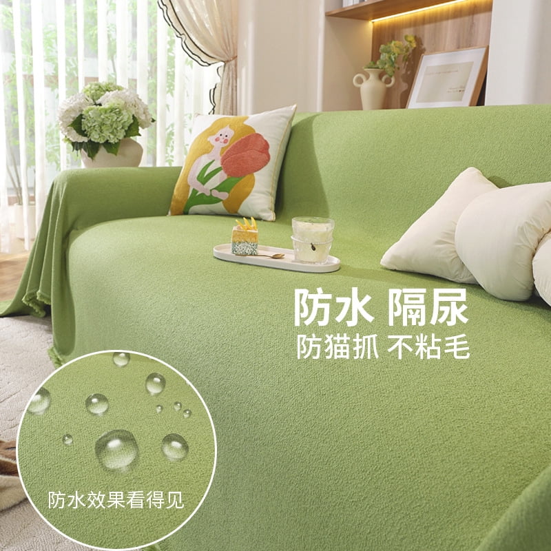 Zhuge 1-Piece 71×134" Waterproof Washable Solid Color Sofa Cover, Soft Classic All-Season Decorative Protector for 3-Seater Sofa Home Living Room, pink