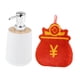 thumbnail image 2 of Dispensador de jabón líquido con toalla recargable 330 ml moderno práctico bolsa de la suerte blanca, 2 of 9