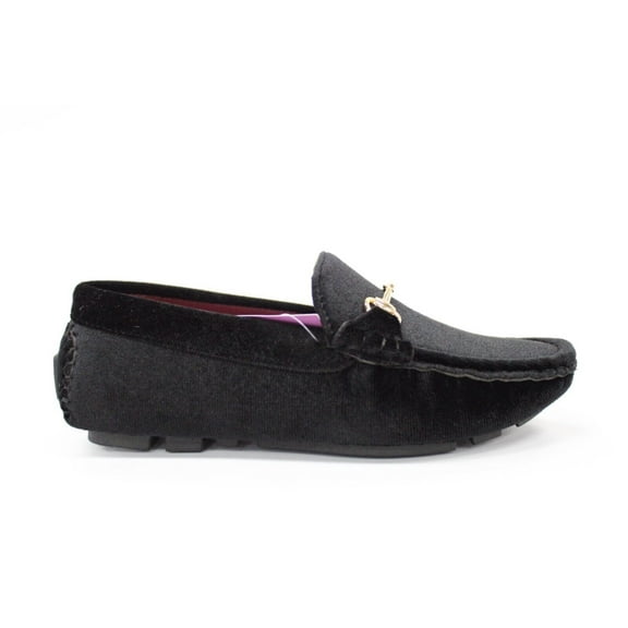 Boys Black Velvet Slip On Loafers Party Shoe By Jodano 2302311
