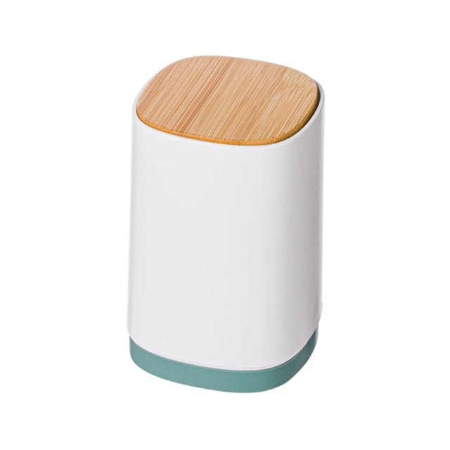 Porta palillos automático con diseño multiusos para hisopos de algodón e hilo dental, color verde