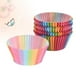 thumbnail image 3 of 300 piezas de moldes de papel para cupcakes con diseño de arcoíris de chocolate, para hornear pasteles y muffins., 3 of 7