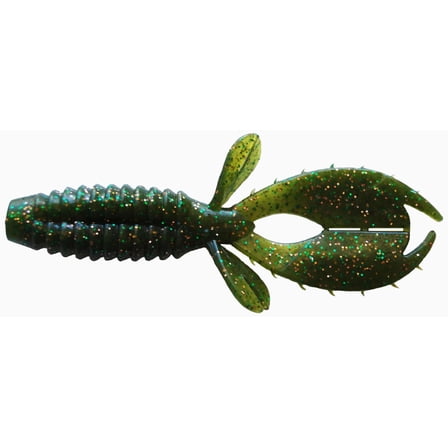 Big Bite Baits YoMama Soft Plastic Creature Bait (Watermelon Copper/Green Flake, 4 inch)