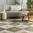 thumbnail image 5 of nuLOOM Hand Braided Marla Denim And Jute Diamonds Area Rug, 4' x 6', Marla Olive, 5 of 5