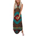 thumbnail image 1 of SMihono Robe d'Été Grande Taille pour Femmes 2023 Décontractée Ample d'Été Imprimée Robe Débardeur Robe de Plage Col Rond Sans Manches Robes, 1 of 5